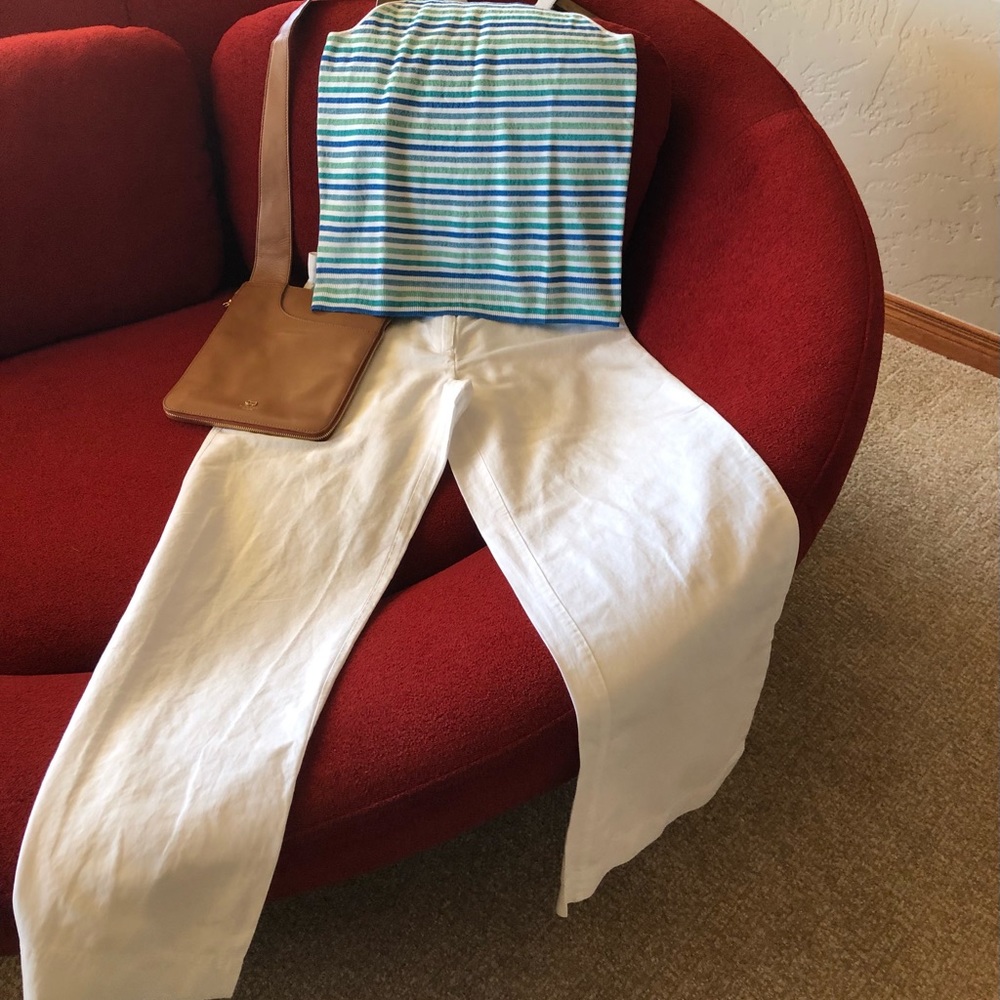 Nautica white linen pant size 8